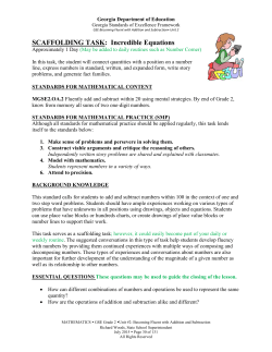 2nd Grade Georgia Standards Unit 2 8.8