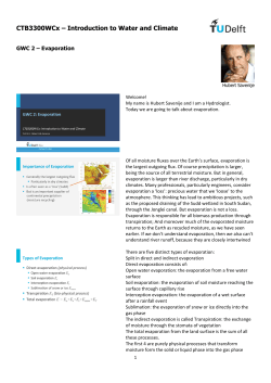 CTB3300WCx &ndash; Introduction to Water and Climate