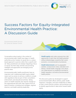 Success Factors for Equity-Integrated Environmental Health Practice