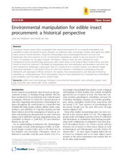 Environmental manipulation for edible insect