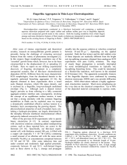 Fingerlike Aggregates in Thin