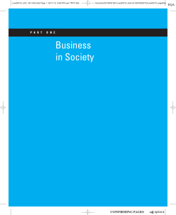 PART ONE Business in Society