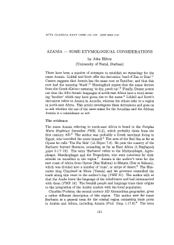 azania - some etymological considerations
