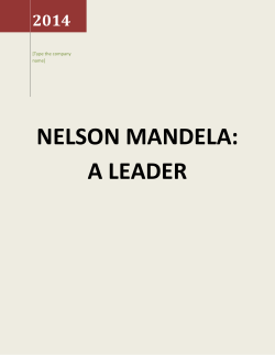 Nelson Mandela: A Leader