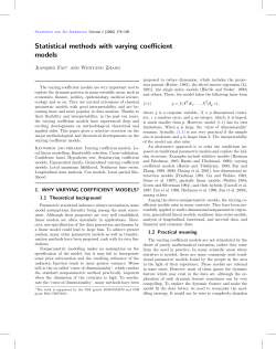 Statistical methods with varying coefficient models