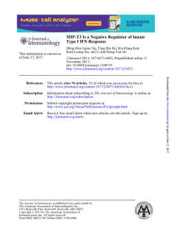 MIP-T3 Is a Negative Regulator of Innate Type I IFN Response