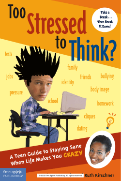 Too Stressed to Think? - Free Spirit Publishing