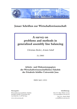 A survey on problems and methods in generalized assembly line