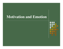 Motivation and Emotion