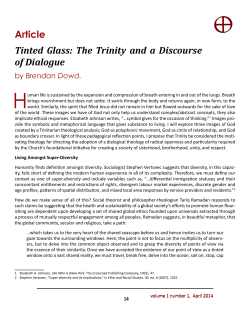 Print this article - New Theology Review