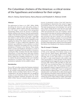 Pre-Columbian chickens of the Americas: a critical review of the