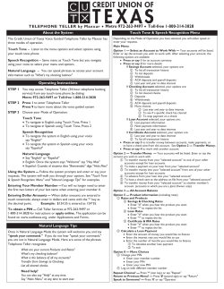 TELEPHONE TELLER by Maxxar &bull; Metro 972-263-9497 &bull; Toll