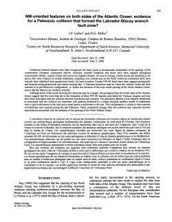 NW-oriented features on both sides of the Atlantic Ocean: evidence