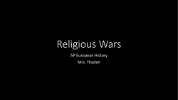 notes religious wars - Lake County Schools