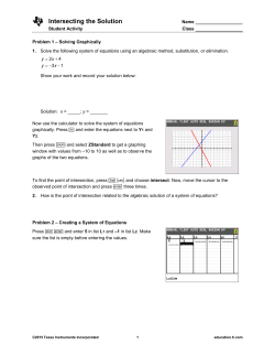 Intersecting the Solution