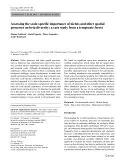 Assessing the scale-specific importance of niches and other spatial