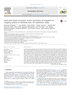 Land cover-based ecosystem service assessment of irrigated rice