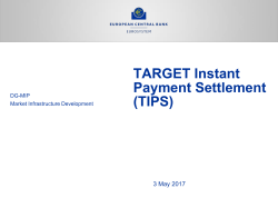 Item 4 TARGET Instant Payment Settlement (TIPS) - ECB