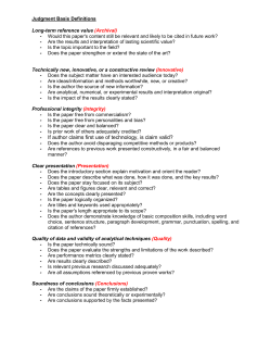 Judgment Bases - SAE Volunteers