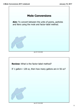 Mole Conversions Notes