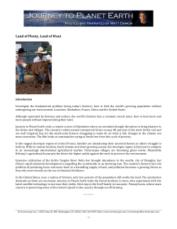 Land of Plenty, Land of Want