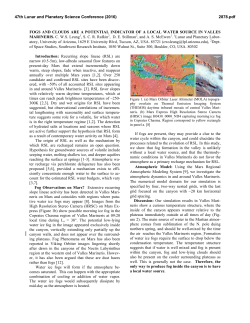 Fogs and Clouds are a Potential Indicator of a Local Water Source in