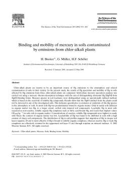 Binding and mobility of mercury in soils contaminated by