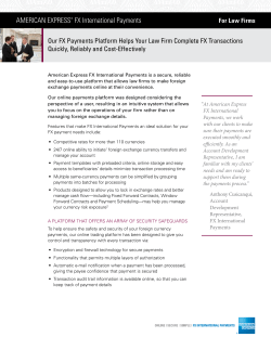 AmericAn express&reg; Fx international payments