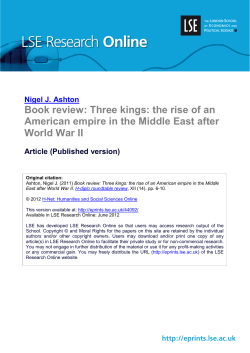 Book review: Three kings: the rise of an American empire in the
