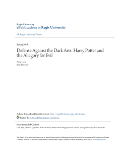 Defense Against the Dark Arts: Harry Potter and the Allegory for Evil
