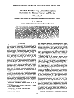 Convection Beneath Young Oceanic Lithosphere: Implications for