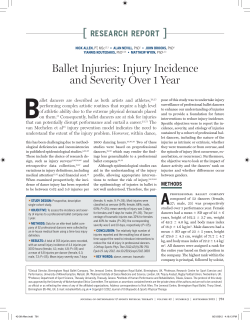 Ballet Injuries: Injury Incidence and Severity Over 1 Year