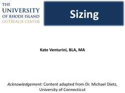Rain Garden Sizing Exercise
