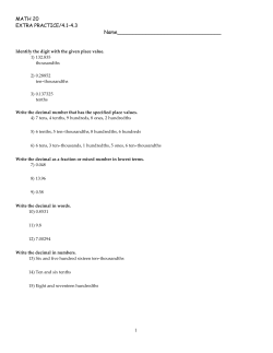 MATH 20 EXTRA PRACTICE/4.1-4.3 Name