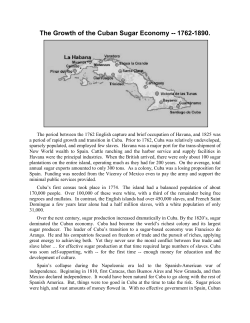 Read about the Development of the Sugar Economy in Cuba.