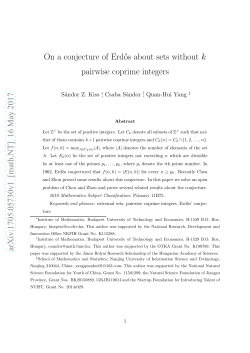 On a conjecture of Erd\H {o} s about sets without $ k $ pairwise