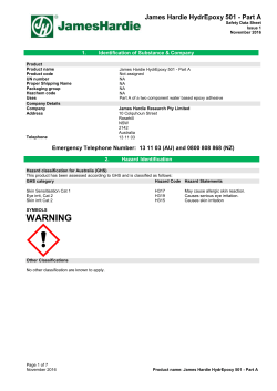 Hydrepoxy 501 Part A SDS