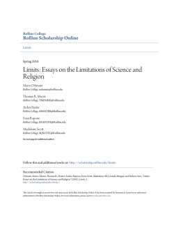 Limits: Essays on the Limitations of Science and Religion
