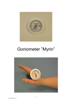 Goniometer ”Myrin”