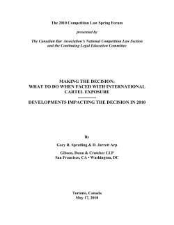 making the decision: what to do when faced with international cartel