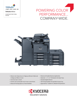 Detailed Specifications - KYOCERA Document Solutions