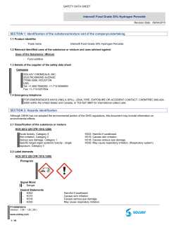 Interox&reg; Food Grade 35% Hydrogen Peroxide SECTION 1