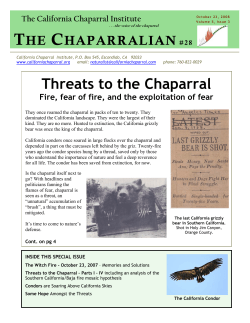 Threats to the Chaparral - California Chaparral Institute