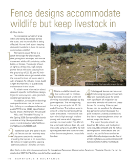 Fence designs accommodate wildlife but keep livestock in