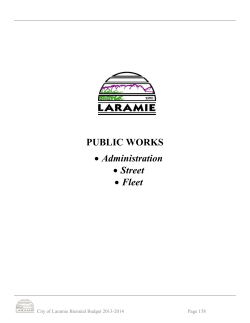 Public Works - City of Laramie
