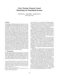 Pivot Tracing: Dynamic Causal Monitoring for Distributed
