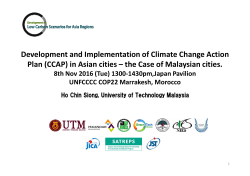 Development and Implementation of Climate Change Action Plan