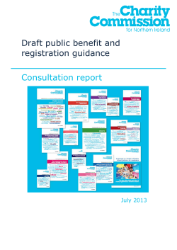 Draft public benefit and registration guidance Consultation report