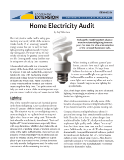 Home Electricity Audit - University of Alaska Fairbanks