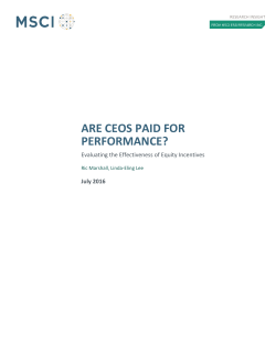 are ceos paid for performance?